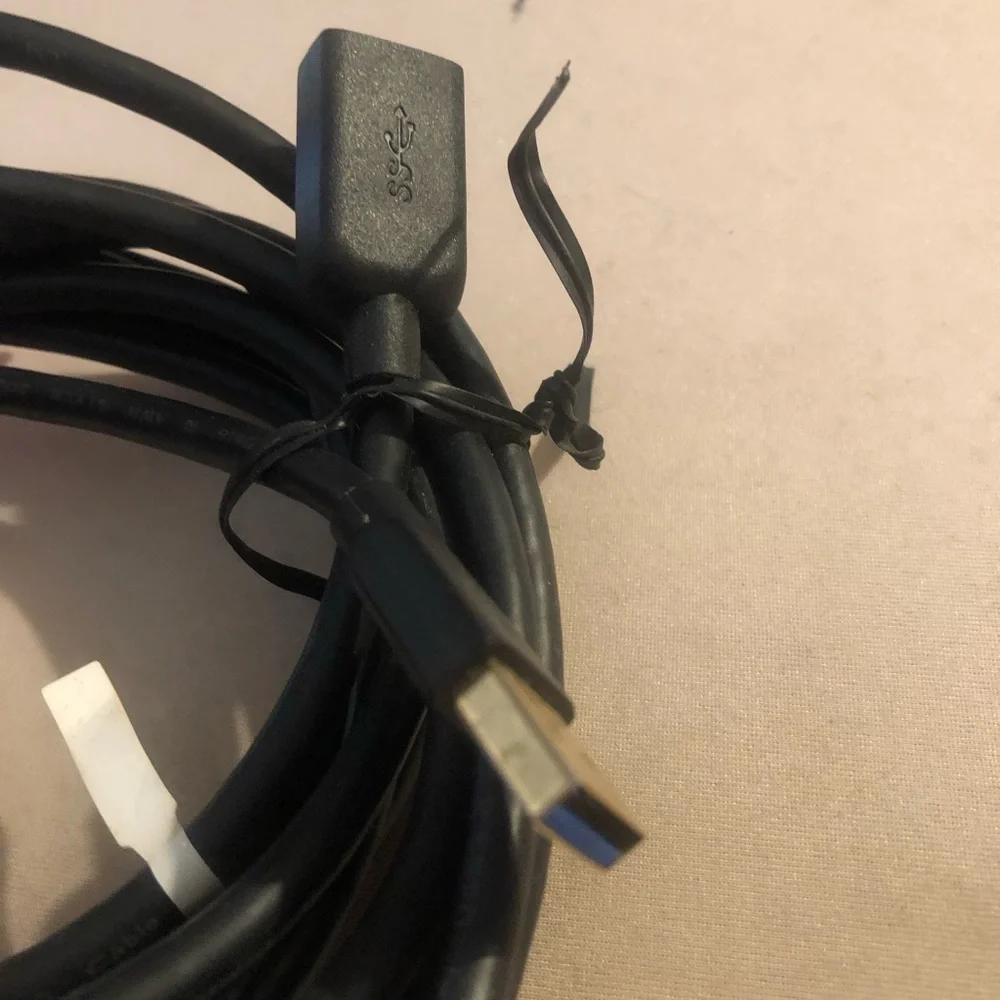 10 ft. Black USB to USB Extension Cable: Male to Female (NEW)